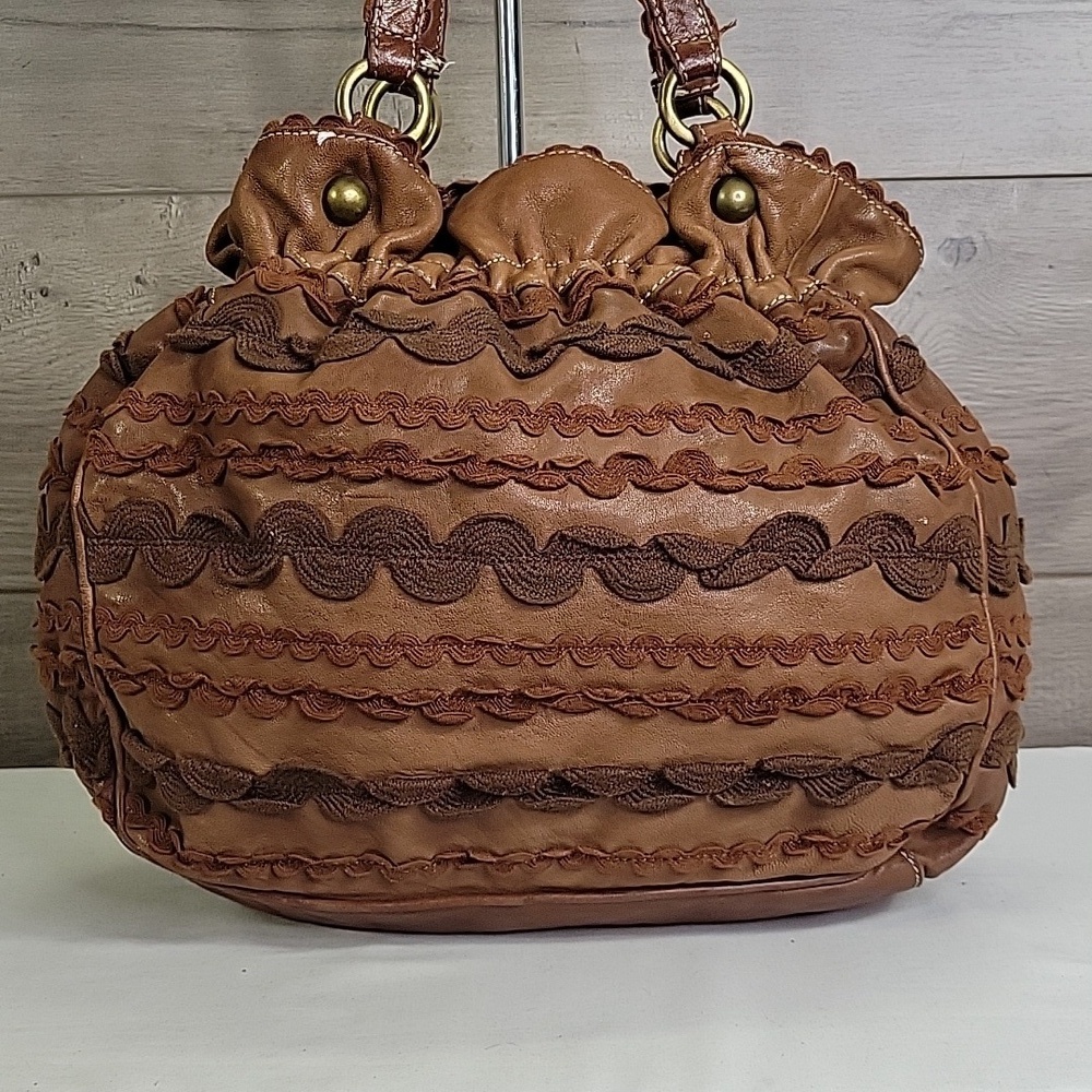 Moschino Cheap & Chic Brown Leather Women's Boho Tote Bag - Picture 4 of 11